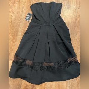 Express Black Strapless Dress